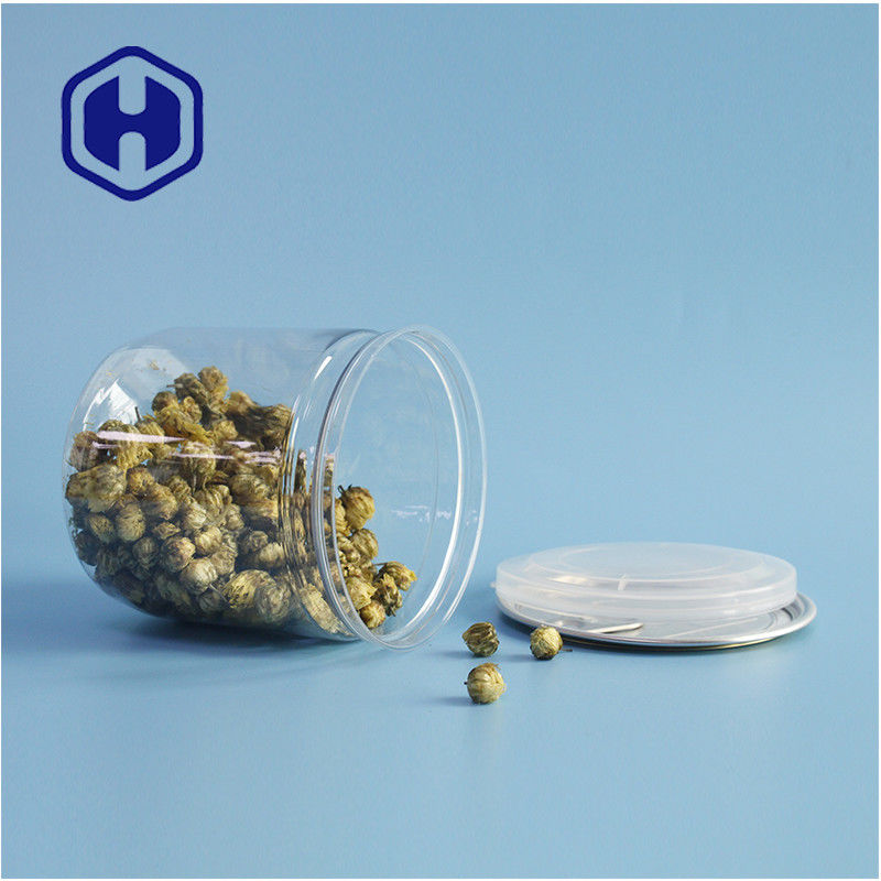 सुपरमार्केट पैकेजिंग आसान खोलने ढक्कन के साथ हवा से अछूता लीक प्रूफ पीईटी प्लास्टिक कुकी डिब्बे