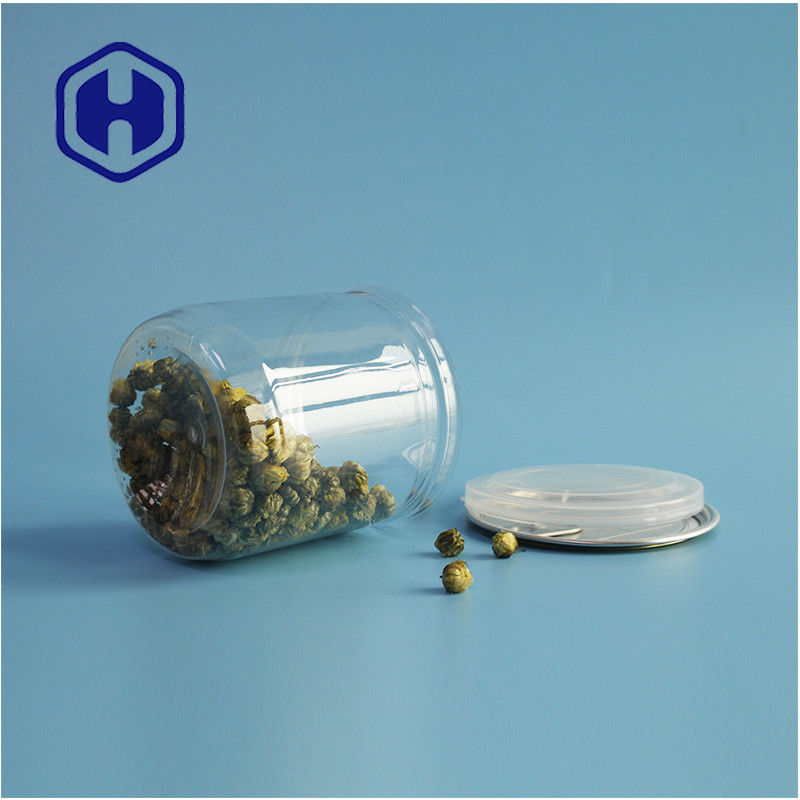 सुपरमार्केट पैकेजिंग आसान खोलने ढक्कन के साथ हवा से अछूता लीक प्रूफ पीईटी प्लास्टिक कुकी डिब्बे