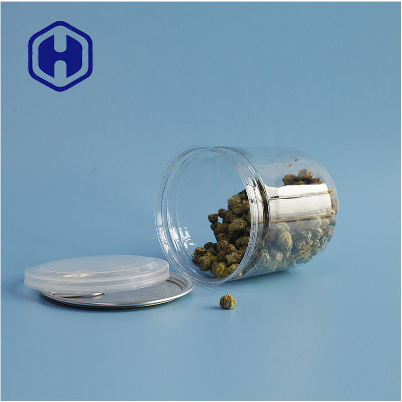 सुपरमार्केट पैकेजिंग आसान खोलने ढक्कन के साथ हवा से अछूता लीक प्रूफ पीईटी प्लास्टिक कुकी डिब्बे