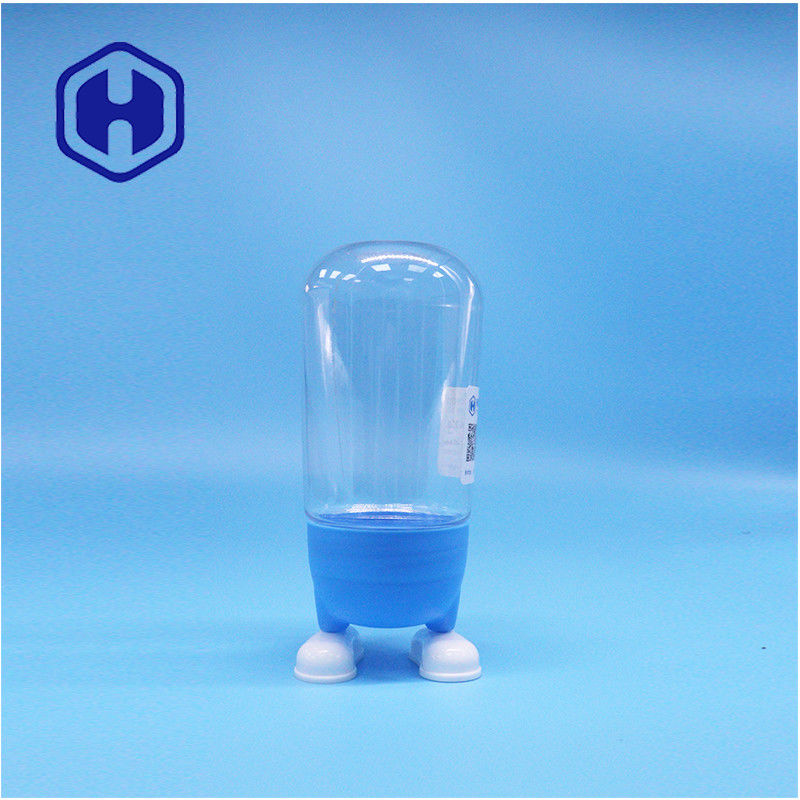 अनोखा आकार प्लास्टिक खाद्य ग्रेड कैंडी चीनी कुकीज़ उपहार स्पष्ट जार फैंसी पेंच ढक्कन