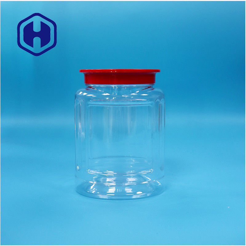 अंडाकार पीईटी प्लास्टिक अखरोट कैंडी पीपर कुकी कुकी सूखे खाद्य जार पेंच शीर्ष ढक्कन