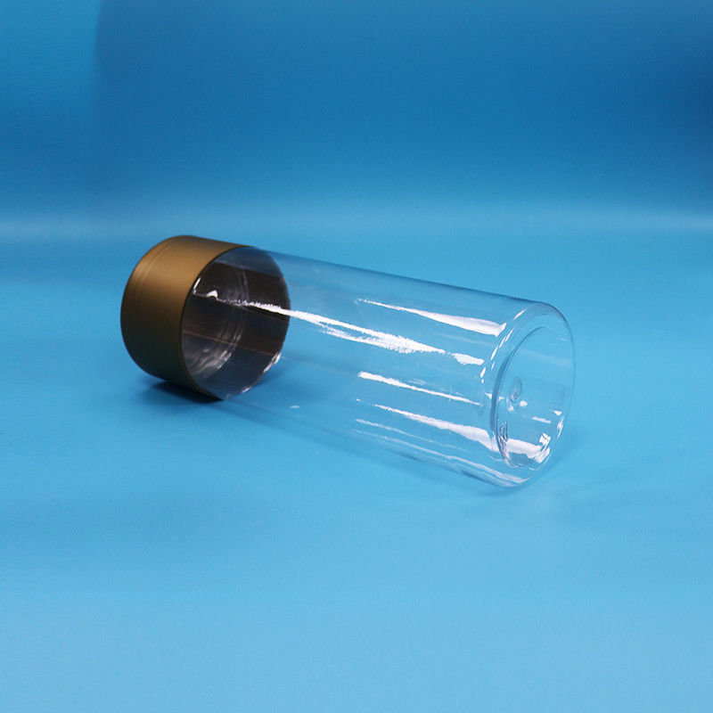 पारदर्शी पीईटी प्लास्टिक कुकीज़ कैंडी बेबी फूड ऊंची सिलेंडर गोल खाद्य जार पेंच टोपी