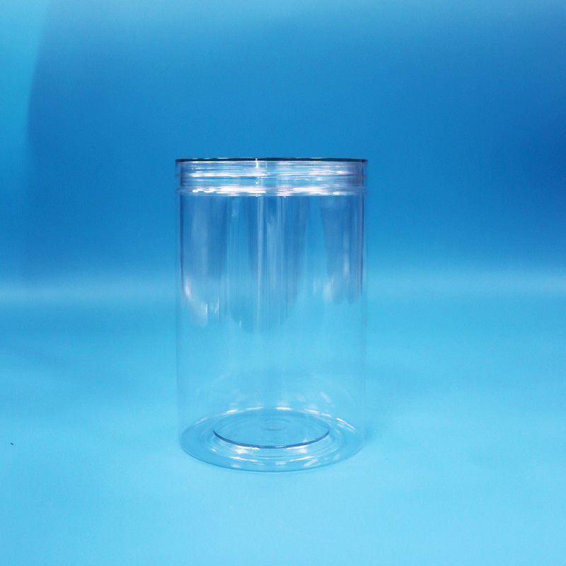 35.5 औंस खाद्य ग्रेड खाद्य कैंडी अखरोट स्पष्ट सिलेंडर गोल पीईटी प्लास्टिक जार स्पष्ट पेंच ढक्कन