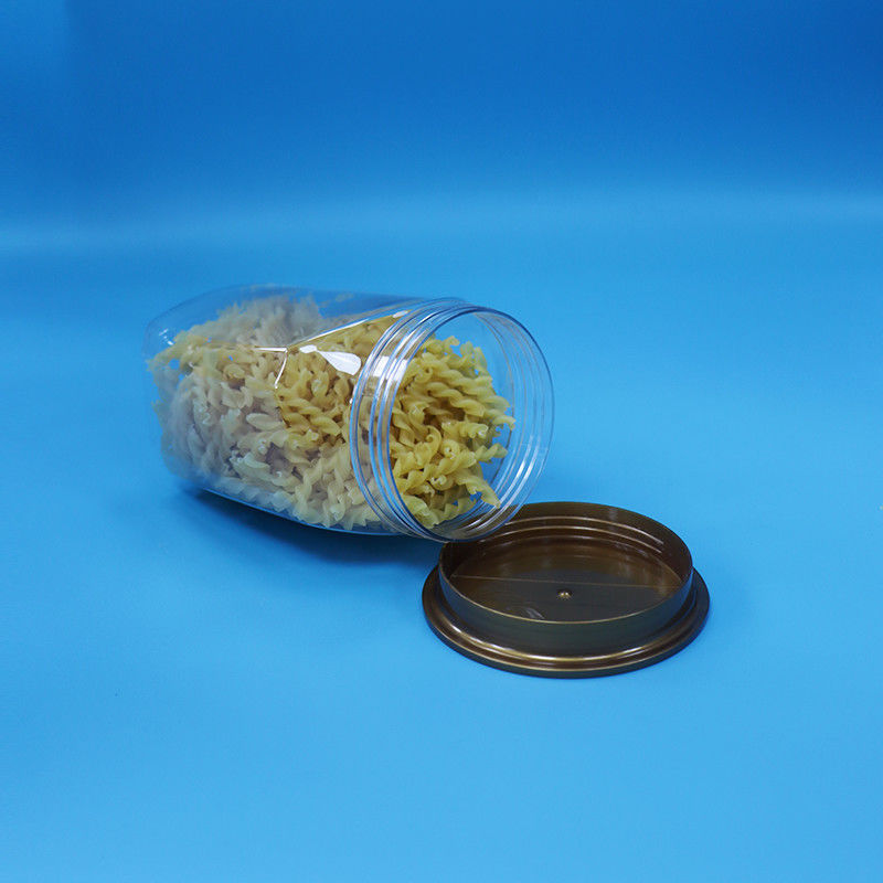 बेबी फूड उच्च गुणवत्ता पारदर्शी प्लास्टिक पीईटी खाद्य भंडारण जार सील ढक्कन अखरोट के लिए