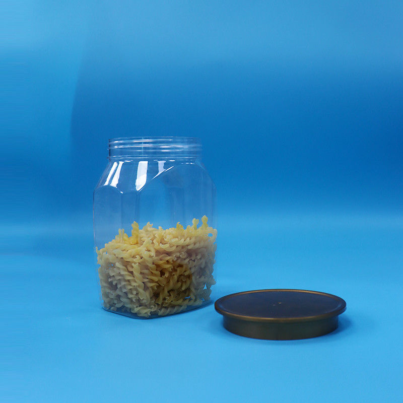 बेबी फूड उच्च गुणवत्ता पारदर्शी प्लास्टिक पीईटी खाद्य भंडारण जार सील ढक्कन अखरोट के लिए