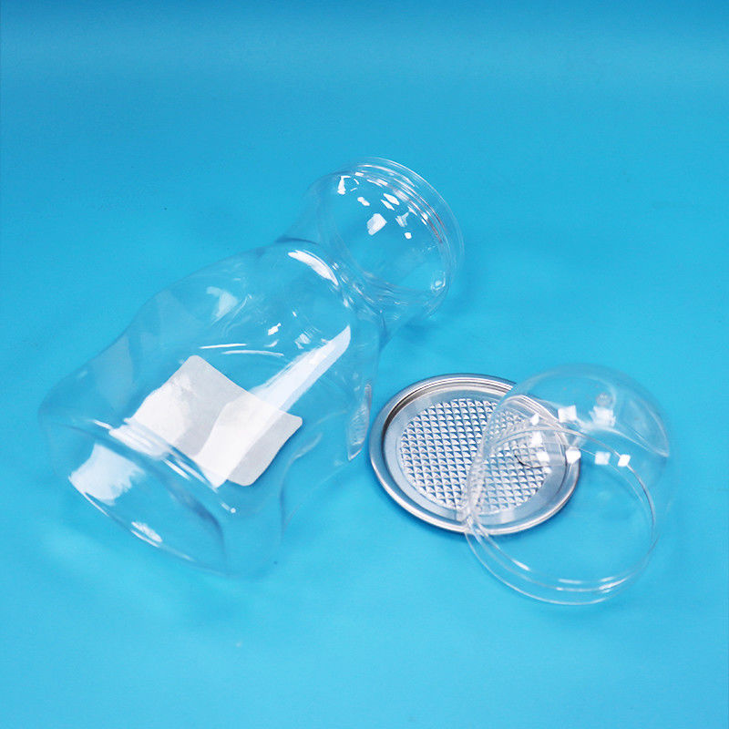 नई आकार डिजाइन बाल खाद्य हार्ड कैंडी पेंच ढक्कन स्पष्ट प्लास्टिक पीईटी खाद्य ग्रेड जार