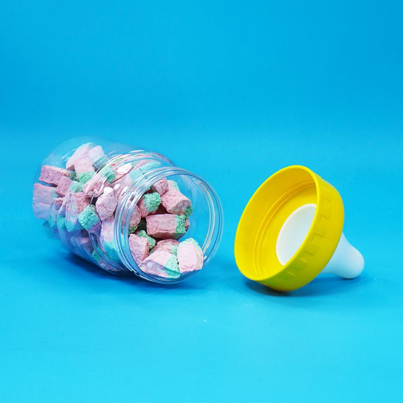 खाद्य ग्रेड पारदर्शी पीईटी प्लास्टिक सील जार पेंच कैप खाद्य कैंडी कुकीज़ के लिए