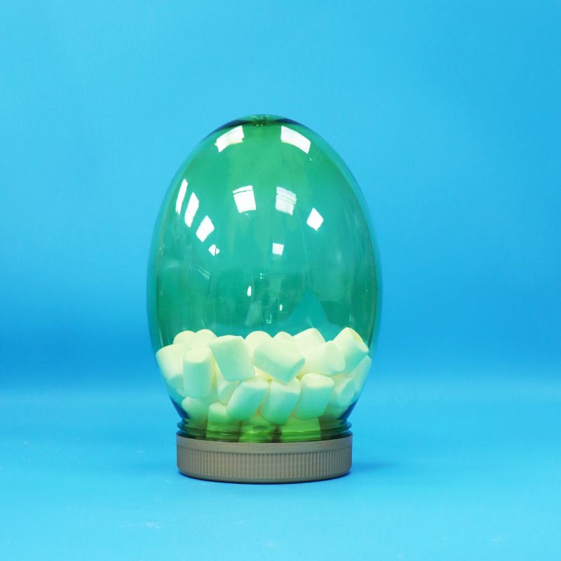 अनोखा आकार स्पष्ट प्लास्टिक पीईटी खाद्य ग्रेड नट्स पिस्ता कैंडी जार पेंच फ्लैट ढक्कन