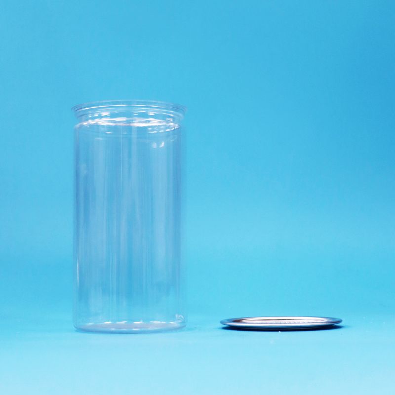 खाद्य कैंडी पेय के लिए पीईटी पारदर्शी प्लास्टिक आसान ओपन सीलिंग पैकिंग कैन