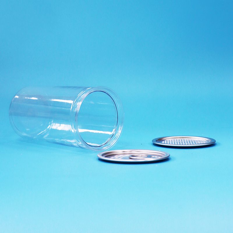 खाद्य कैंडी पेय के लिए पीईटी पारदर्शी प्लास्टिक आसान ओपन सीलिंग पैकिंग कैन