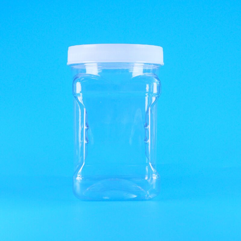 एमन स्लाइस क्रैनबेरी कुकीज़ सूखे स्क्विड पालतू स्पष्ट प्लास्टिक पेंच ढक्कन पकड़ जार खाद्य ग्रेड