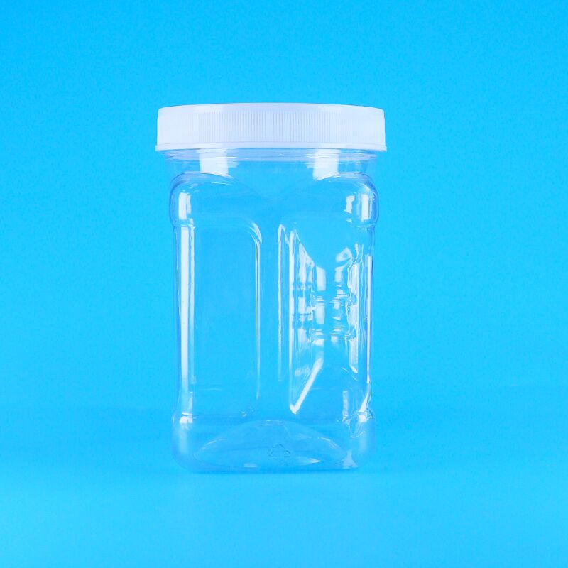 एमन स्लाइस क्रैनबेरी कुकीज़ सूखे स्क्विड पालतू स्पष्ट प्लास्टिक पेंच ढक्कन पकड़ जार खाद्य ग्रेड