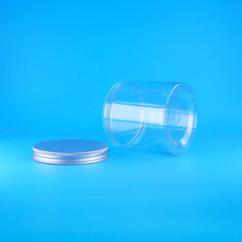 सिलेंडर आसान खुला ढक्कन खाद्य कॉफी कैंडी कुकीज़ गुलाब चाय प्लास्टिक स्पष्ट पीईटी जार