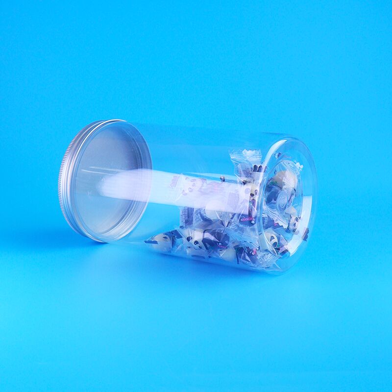 स्पष्ट रिसाव प्रूफ बाजरा क्रैनबेरी कुकीज़ शेल्ड खरबूजे के बीज गोल पीईटी जार पेंच कैप