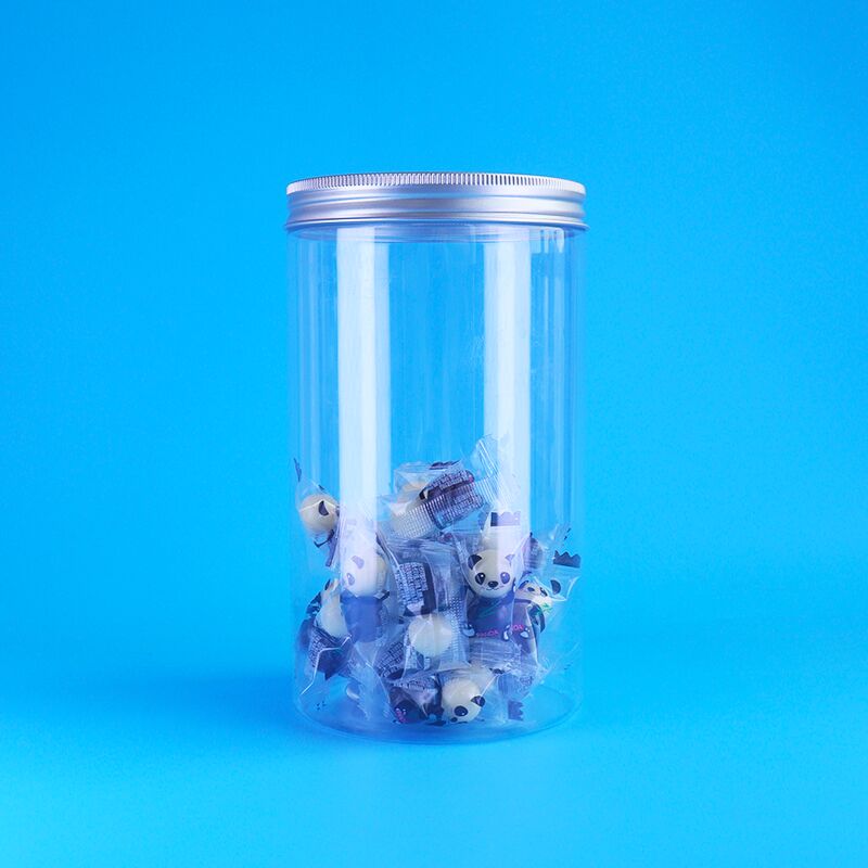 स्पष्ट रिसाव प्रूफ बाजरा क्रैनबेरी कुकीज़ शेल्ड खरबूजे के बीज गोल पीईटी जार पेंच कैप