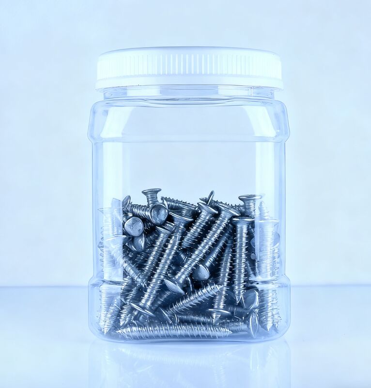 खाद्य ग्रेड टैंगरीन पील चीनी शाहबलूत पीईटी स्क्वायर शेप क्लियर व्हाइट ढक्कन प्लास्टिक जार