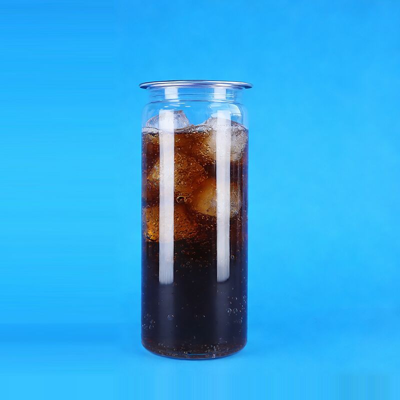 उच्च गुणवत्ता अच्छी तरह से सील आसान खुला ढक्कन स्पष्ट पीईटी प्लास्टिक पेय सोडा कैन