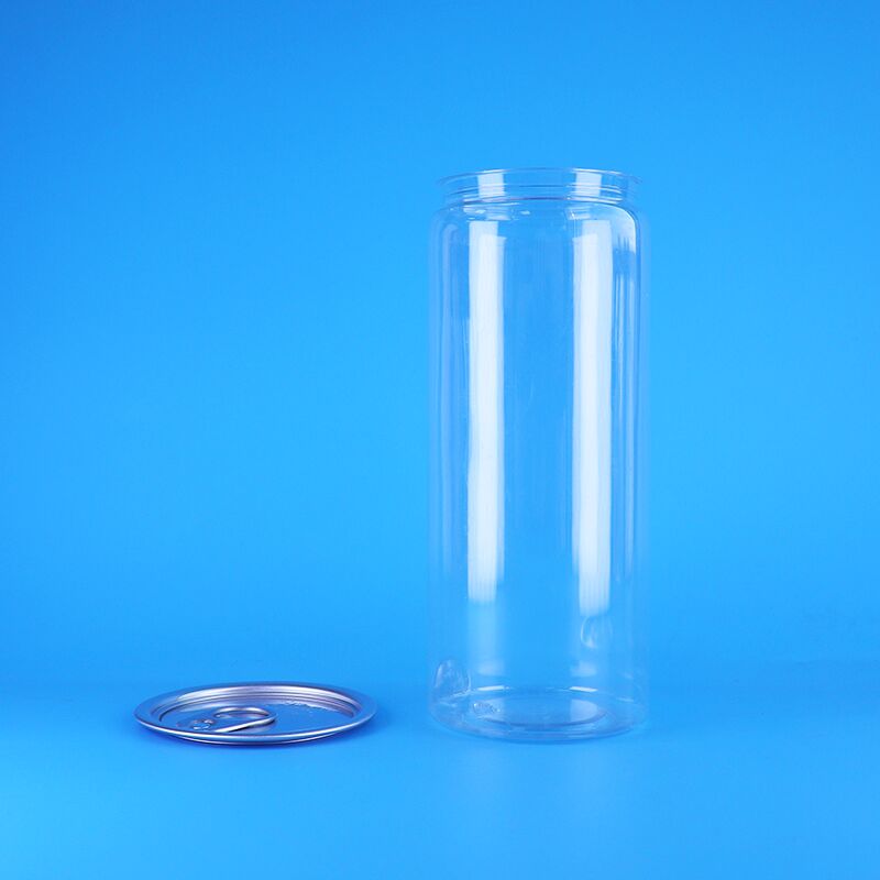 पेय पदार्थों के लिए खाद्य ग्रेड के लिए आसानी से खुले ढक्कन लीक प्रूफ के साथ स्पष्ट पीईटी प्लास्टिक पैकेजिंग जार