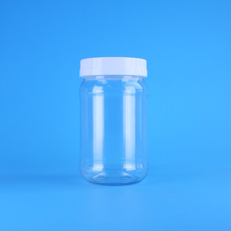सलाद और जाम पैकेजिंग के लिए सफेद पेंच टोपी के साथ 220 मिलीलीटर स्पष्ट खाद्य ग्रेड प्लास्टिक जार