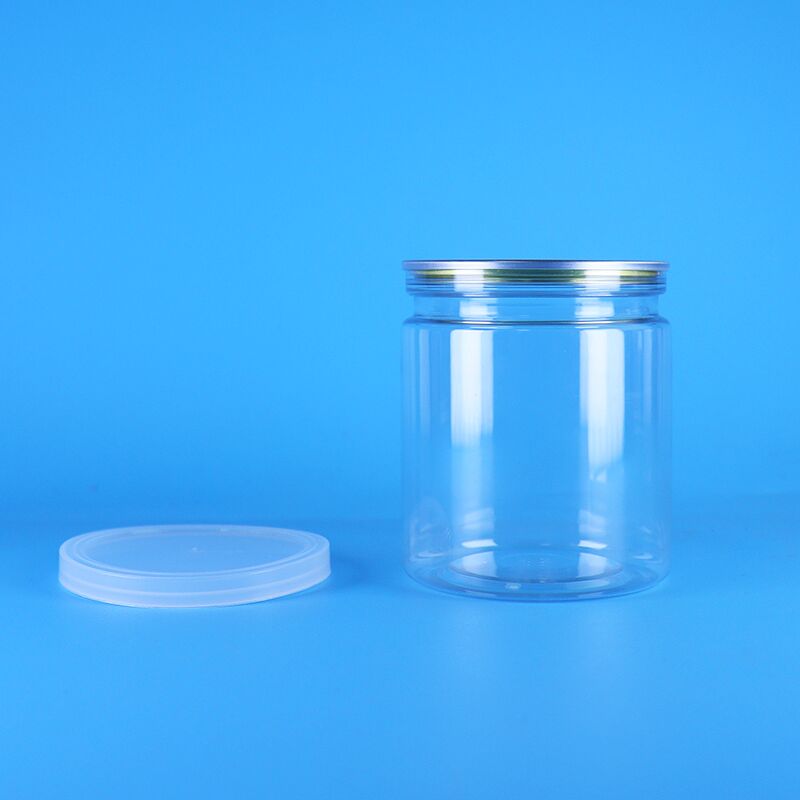 पॉपकॉर्न और मसालेदार आलू के लिए आसानी से खुले ढक्कन के साथ 250 मिलीलीटर एयरटाइट पीईटी जार प्लास्टिक पैकेजिंग जार