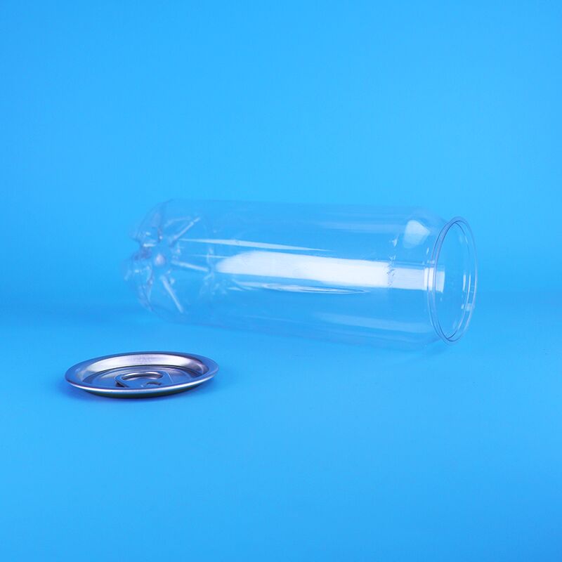 कार्बोनेटेड पेय और मादक पेय के लिए आसानी से खुले ढक्कन के साथ पीईटी प्लास्टिक कैन 500 मिलीलीटर क्षमता लीक प्रूफ