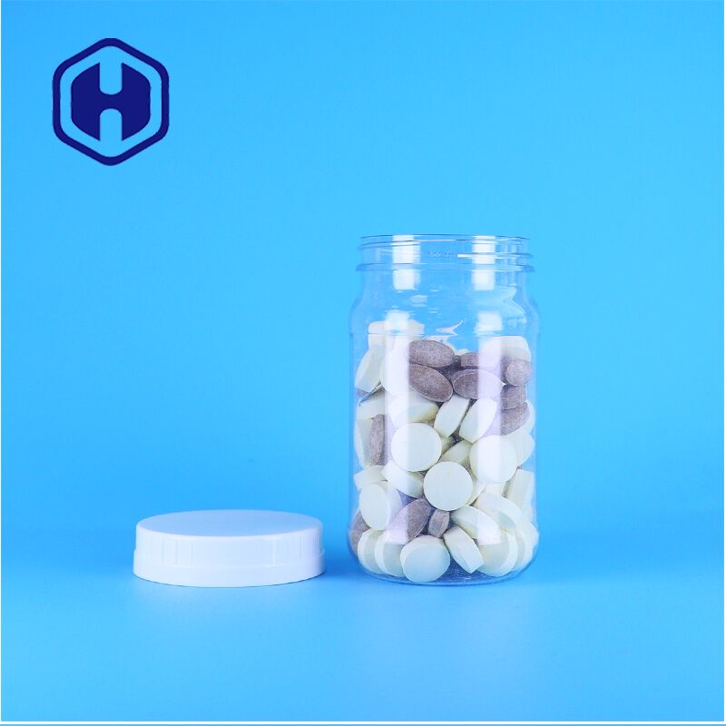 सॉस, स्नैक्स, मिठाइयों के लिए प्रीमियम फूड ग्रेड स्टोरेज क्लियर पीईटी जार, सुरक्षित, स्टाइलिश, कार्यात्मक