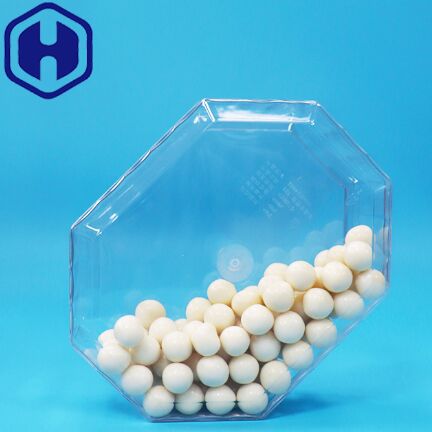 खाली सूखे फल कैंडी नट्स कुकीज़ पीईटी प्लास्टिक अष्टकोणीय पैकेजिंग बॉक्स खाद्य ग्रेड