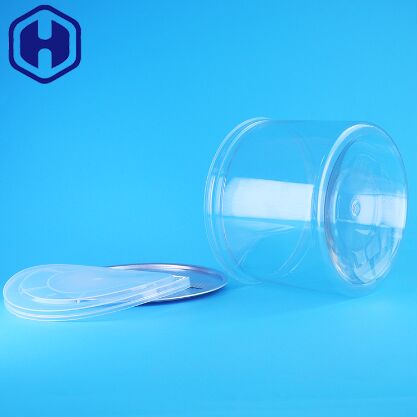 सूखे मेवे और मेवे की पैकेजिंग के लिए आसान ओपन लिड के साथ 100% एयरटाइट फूड ग्रेड पीईटी प्लास्टिक जार