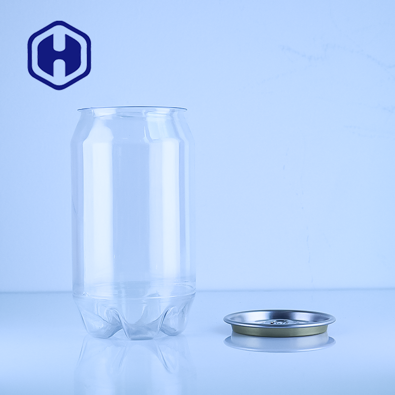 Custom Clear PET Plastic Cans For Carbonated Cold Drinks Soda Coffee Tea ODM Bulk Wholesale