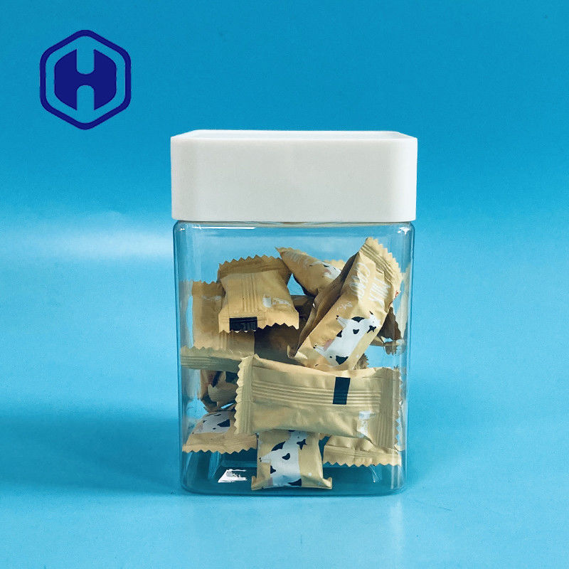 खजूर के लिए साफ प्लास्टिक पालतू कुकी जार मार्शमैलो बीज अखरोट सूखे सब्जी फल