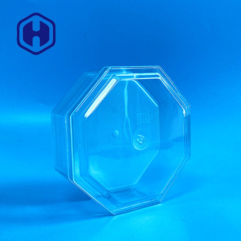 अष्टकोणीय कस्टम नट मांस Cubilose 15oz साफ़ पीईटी बॉक्स