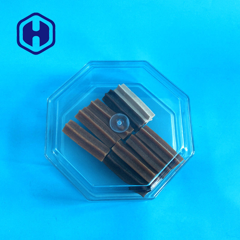 अष्टकोणीय कस्टम नट मांस Cubilose 15oz साफ़ पीईटी बॉक्स