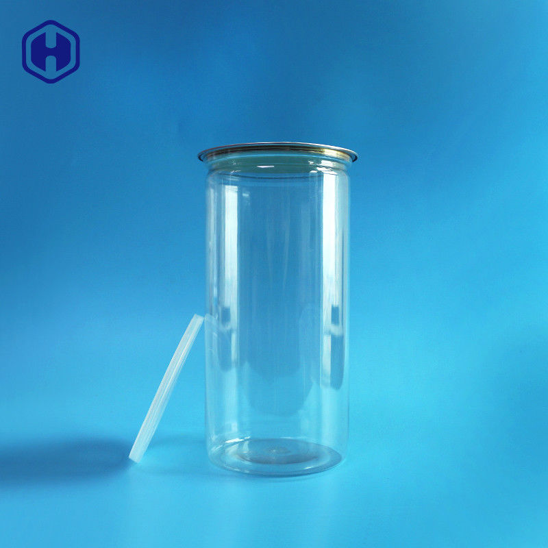 एल्यूमिनियम ढक्कन साफ़ प्लास्टिक के डिब्बे लंबे उच्च 1380 मिलीलीटर 401 # पॉप कॉर्न पैकेजिंग