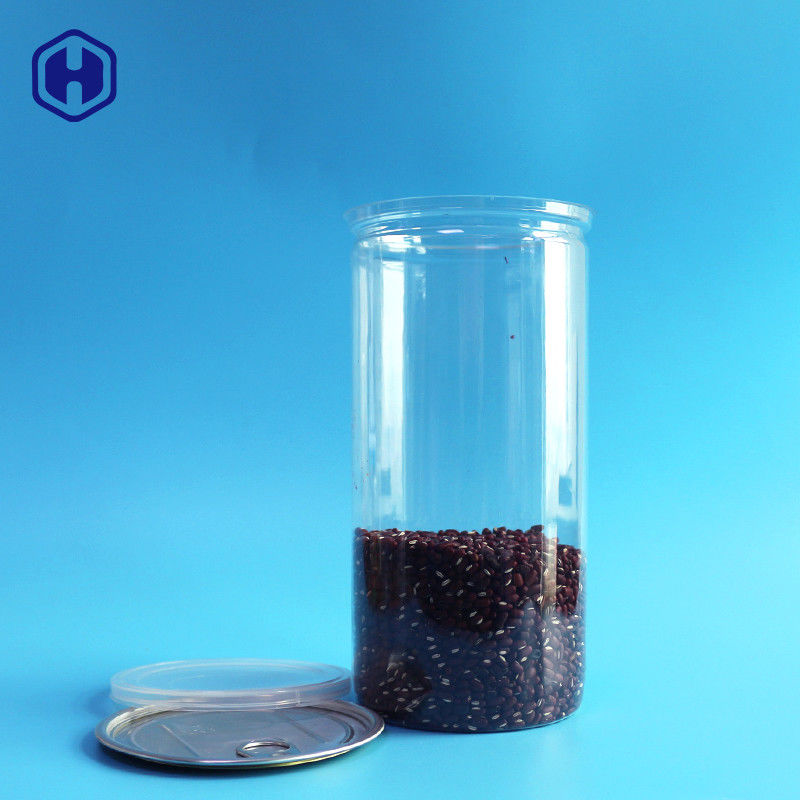 एल्यूमिनियम ढक्कन साफ़ प्लास्टिक के डिब्बे लंबे उच्च 1380 मिलीलीटर 401 # पॉप कॉर्न पैकेजिंग