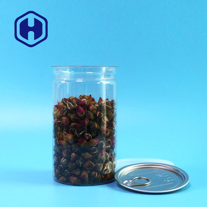 गोल 16.9oz आसान ओपन प्लास्टिक पीईटी 500 मिलीलीटर स्नैक्स सूखी जामुन मूंगफली के लिए कर सकते हैं