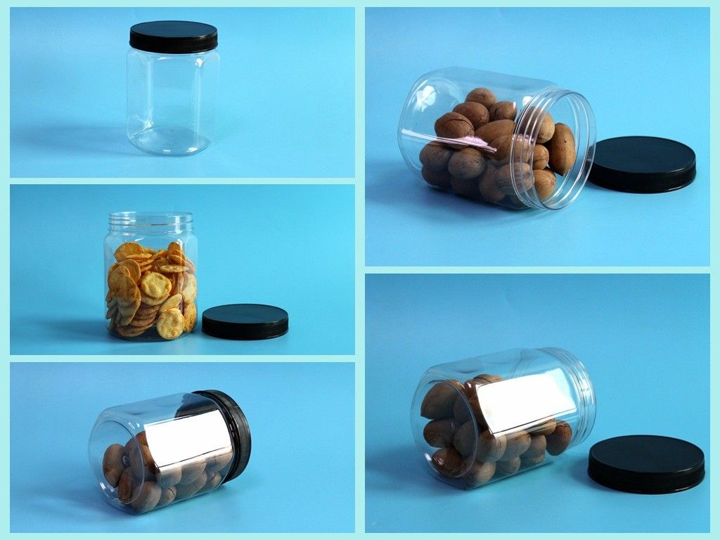 630ml 21.5oz हेक्सागोन प्लास्टिक कंटेनर दलिया कॉर्नमील लॉलीपॉप वेजी चिप्स पैकेजिंग