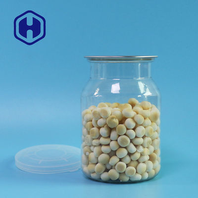 नट पैकिंग के लिए कस्टम 510 मिलीलीटर साफ़ पीईटी कैन आसान खुला और लाओ