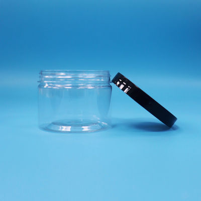 पारदर्शी गोल मुंह के आकार पीईटी प्लास्टिक जार के लिए काले चाय बीज खिलौना उपहार कैंडी Cooike