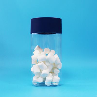 खाद्य ग्रेड अंडाकार आकार का स्पष्ट प्लास्टिक पीईटी कुकीज़ नट्स कैंडी जार, छेड़छाड़-प्रूफ कैप