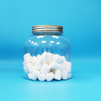 एल्यूमीनियम पेंच ढक्कन साफ़ प्लास्टिक पीईटी गोल कैंडी नट्स दैनिक खाद्य जार इको-फ्रेंडली