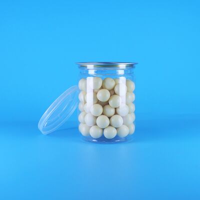 आसान ओपन ढक्कन ऑर्गेनिक जंगली जंगल नट्स सूखे खाद्य प्लास्टिक पारदर्शी पीईटी पॉपकॉर्न डिब्बे