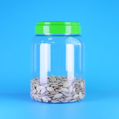 खाद्य ग्रेड फ्लैट कैप क्लियर कॉफी कैंडी कमल बीज बेबी फूड पीईटी राउंड प्लास्टिक जार