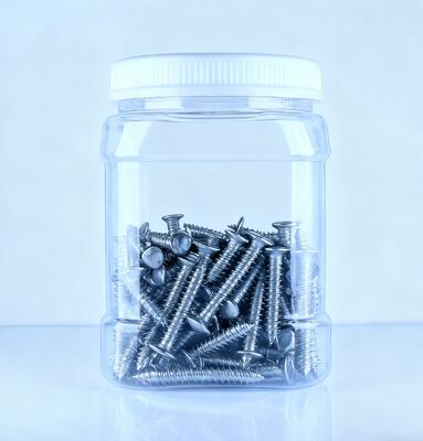 खाद्य ग्रेड टैंगरीन पील चीनी शाहबलूत पीईटी स्क्वायर शेप क्लियर व्हाइट ढक्कन प्लास्टिक जार