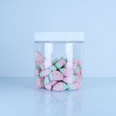 प्रीमियम खाद्य भंडारण बिस्किट मिठाई अखरोट थोक पैकेजिंग पेंच टोपी के साथ पीईटी जार