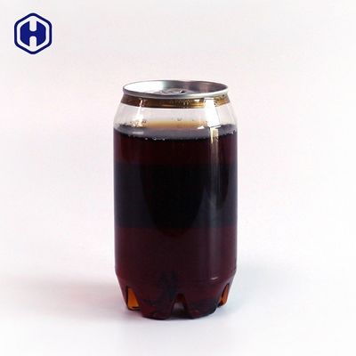 310ml पारदर्शी पीईटी सोडा कैन लीकप्रूफ रीसायकल प्लास्टिक पेय कंटेनर